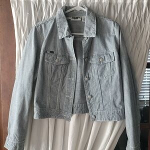 DKNY Women's Gingham Jean Jacket